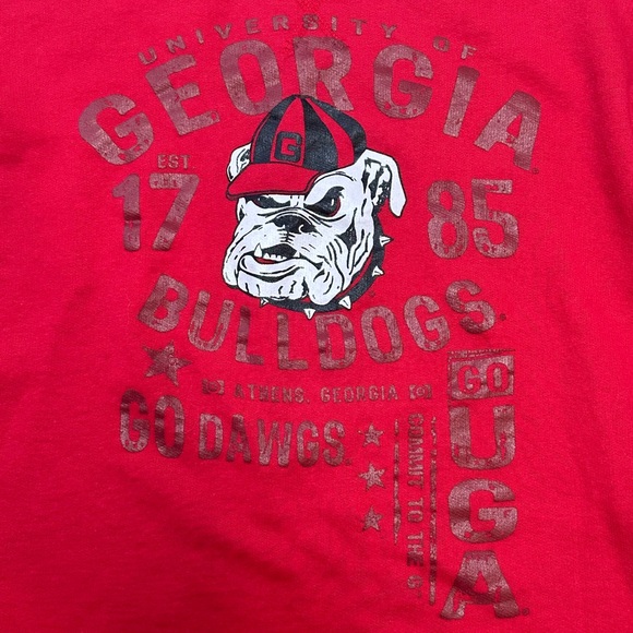 Creative Apparel University Of Georgia Bulldogs 1785 Men’s Red Graphic Tee 2XL - Picture 4 of 6